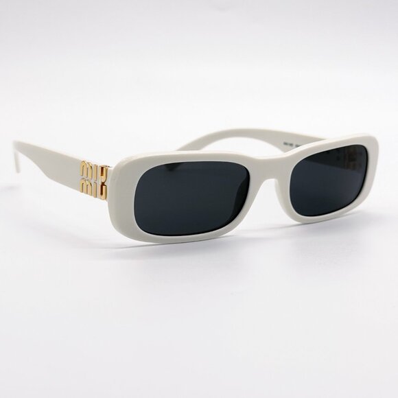 NEW MIU MIU MU08ZS 1425S0 WOMEN SUNGLASSES SMU 08Z 1425S0 WHITE EYEWEAR - Picture 5 of 10